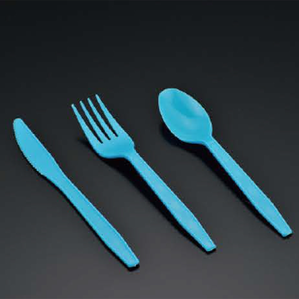蓝色刀叉勺